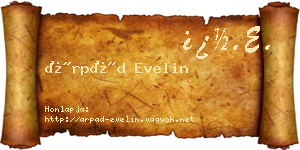 Árpád Evelin névjegykártya