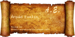Árpád Evelin névjegykártya