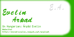 evelin arpad business card