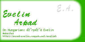 evelin arpad business card